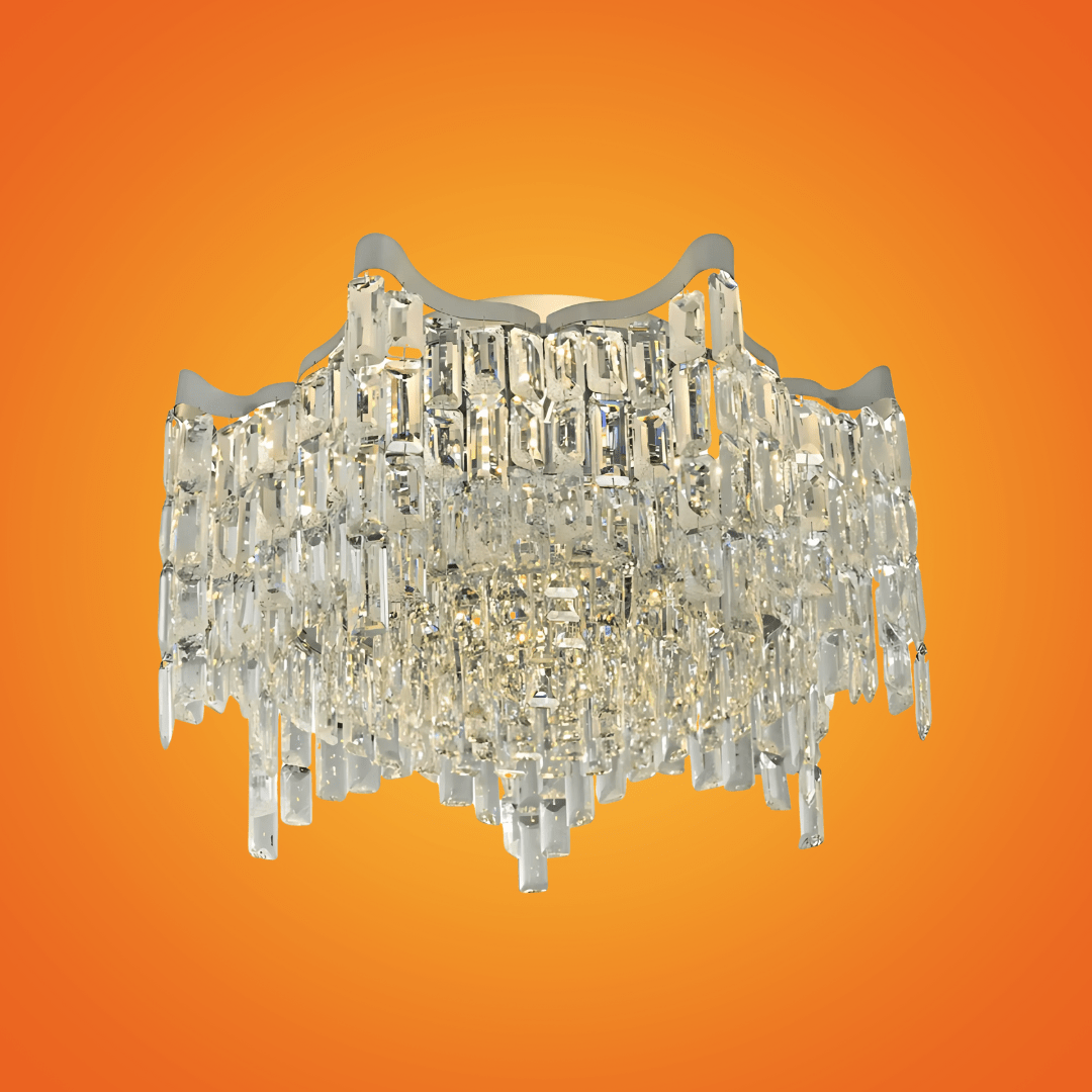 TKLD Pendant & Chandeliers Stylish Star Crystal Flush Chandelier Ceiling Light - 40W