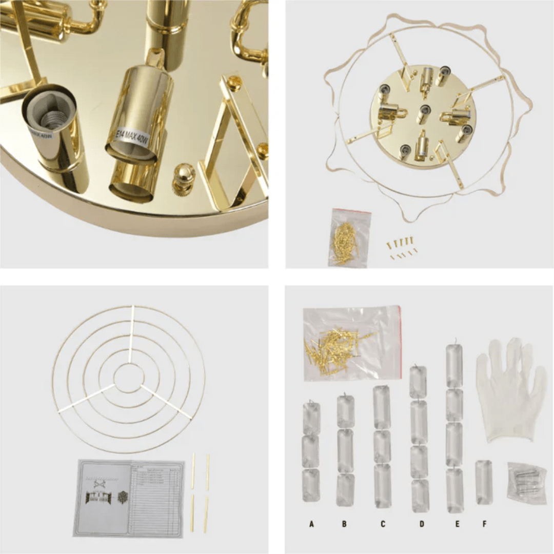 TKLD Pendant & Chandeliers Stylish Star Crystal Flush Chandelier Ceiling Light - 40W