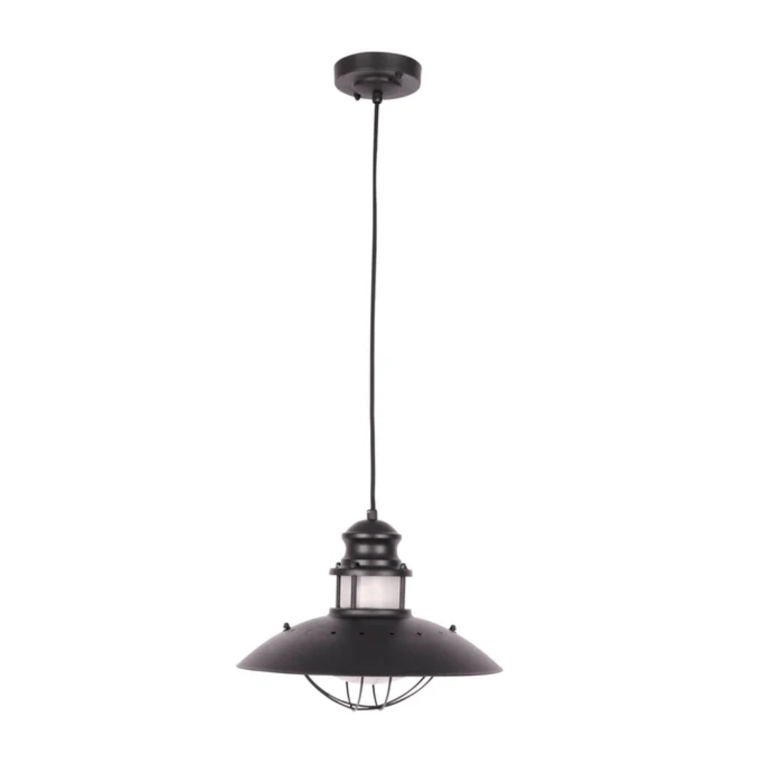TKLD Pendant & Chandeliers Sunflower Matt Black Clear Glass E27 Pendant Ceiling Light Lamp - 60W