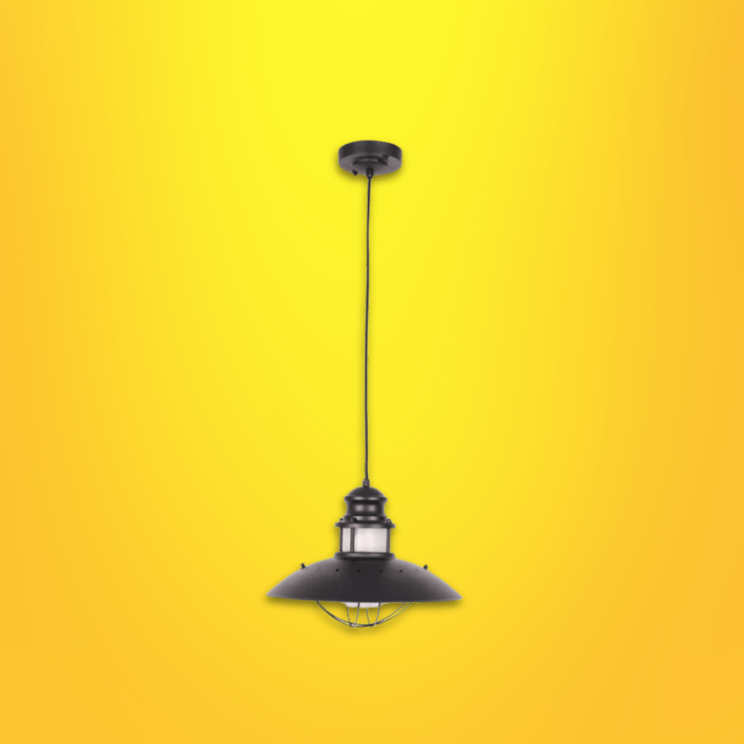 TKLD Pendant & Chandeliers Sunflower Matt Black Clear Glass E27 Pendant Ceiling Light Lamp - 60W