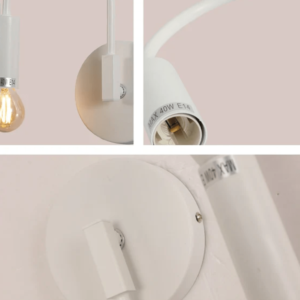 TKLD Wall & Sconce Lights Swan Black or White Wall Light E14 Fitting