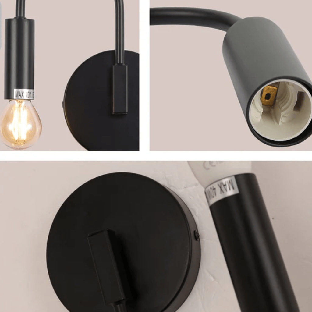 TKLD Wall & Sconce Lights Swan Black or White Wall Light E14 Fitting