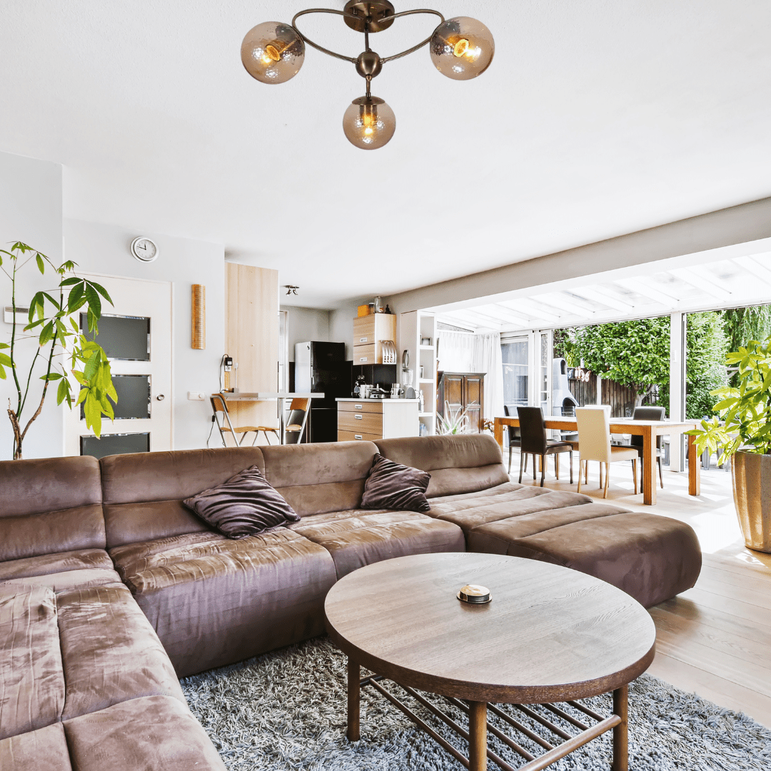 TKLD Ceiling Lights Textured Amber 3 Lamp Globe Semi Flush Ceiling Light - 40W