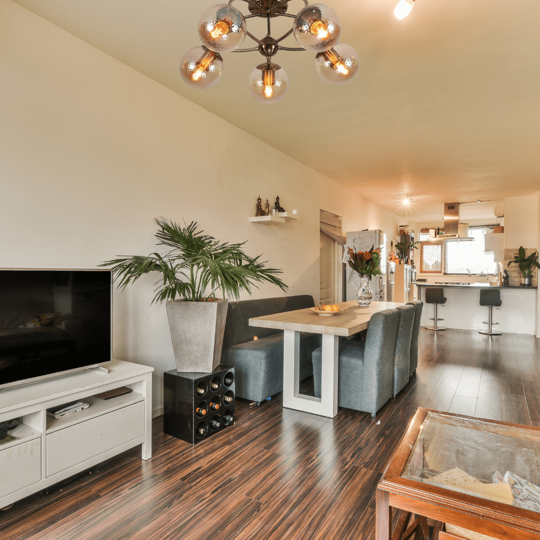 TKLD Ceiling Lights Textured Amber 5 Lamp Globe Semi Flush Ceiling Light - 40W