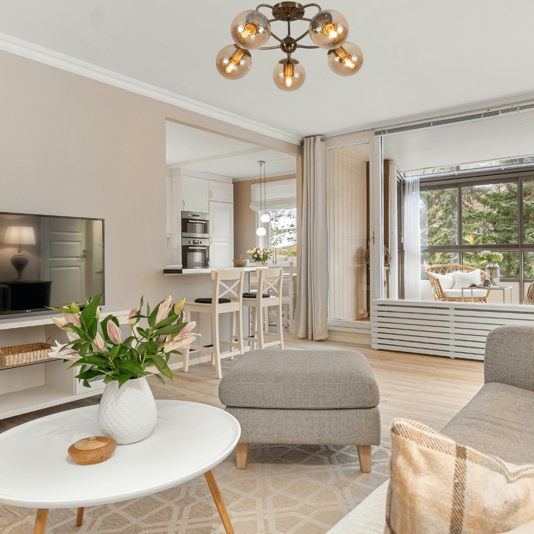 TKLD Ceiling Lights Textured Amber 5 Lamp Globe Semi Flush Ceiling Light - 40W