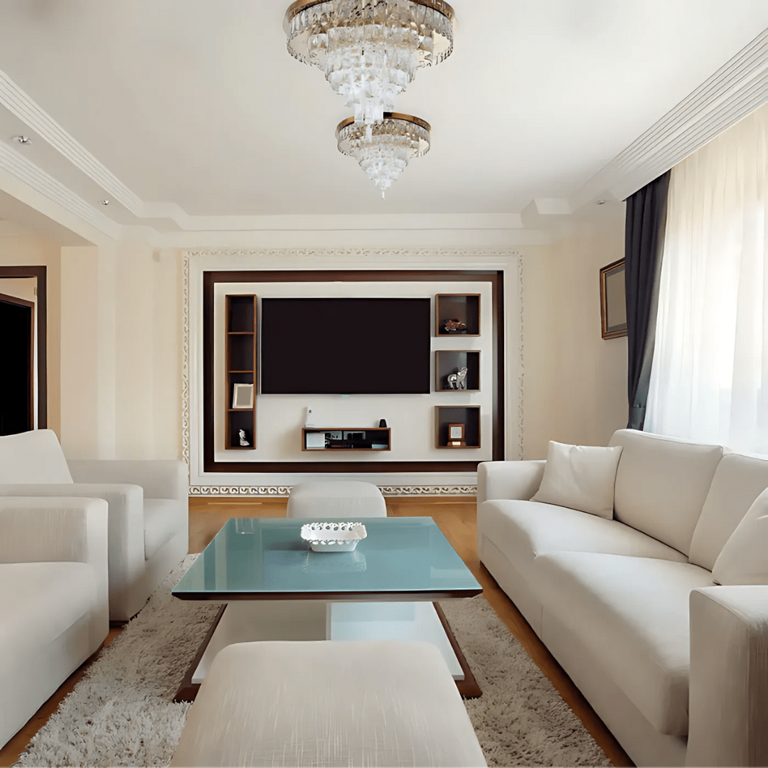 TKLD Pendant & Chandeliers Three-tiered Cascading Flush Ceiling Chandelier Light - 45W