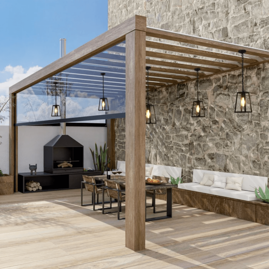 TKLD Pendant & Chandeliers Trapezoidal Matt Black Clear Glass E27 Pendant Ceiling Light Lamp - 60W