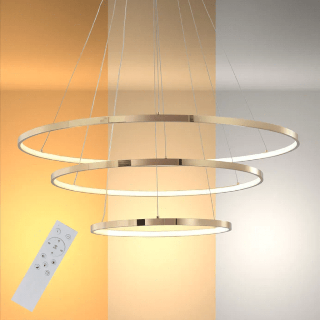 TKLD Pendant & Chandeliers Tri-Ring Customizable LED Modern Elegance Ceiling Light - D800
