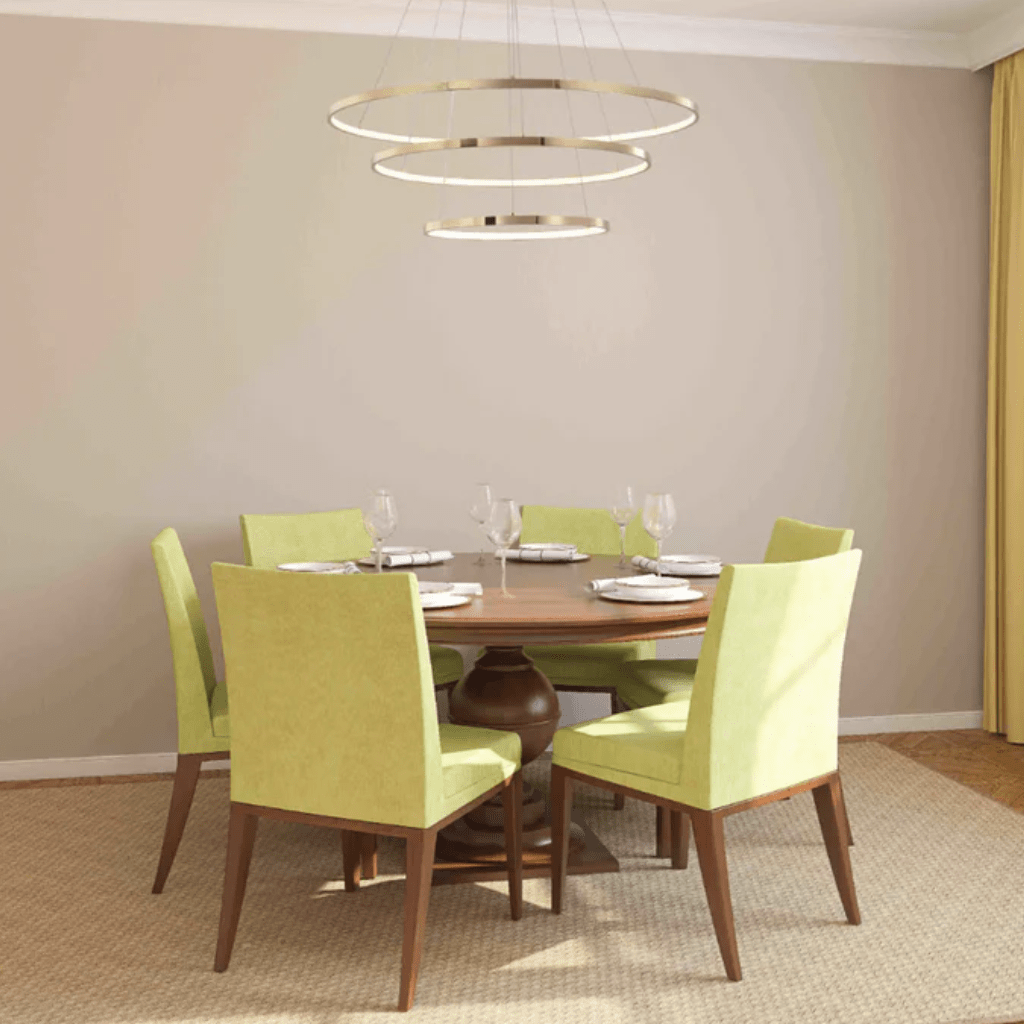 TKLD Pendant & Chandeliers Tri-Ring Customizable LED Modern Elegance Ceiling Light - D800