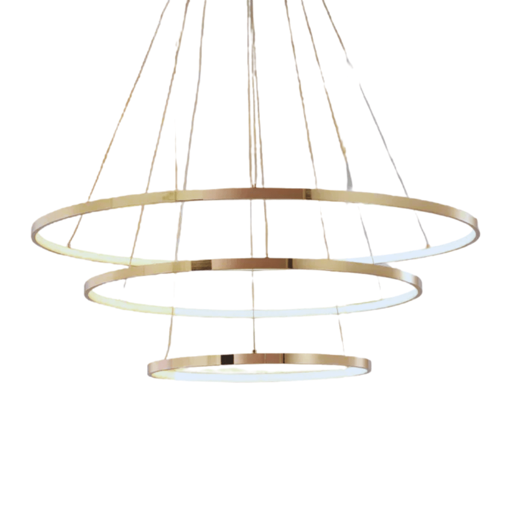 TKLD Pendant & Chandeliers Tri-Ring Customizable LED Modern Elegance Ceiling Light - D800