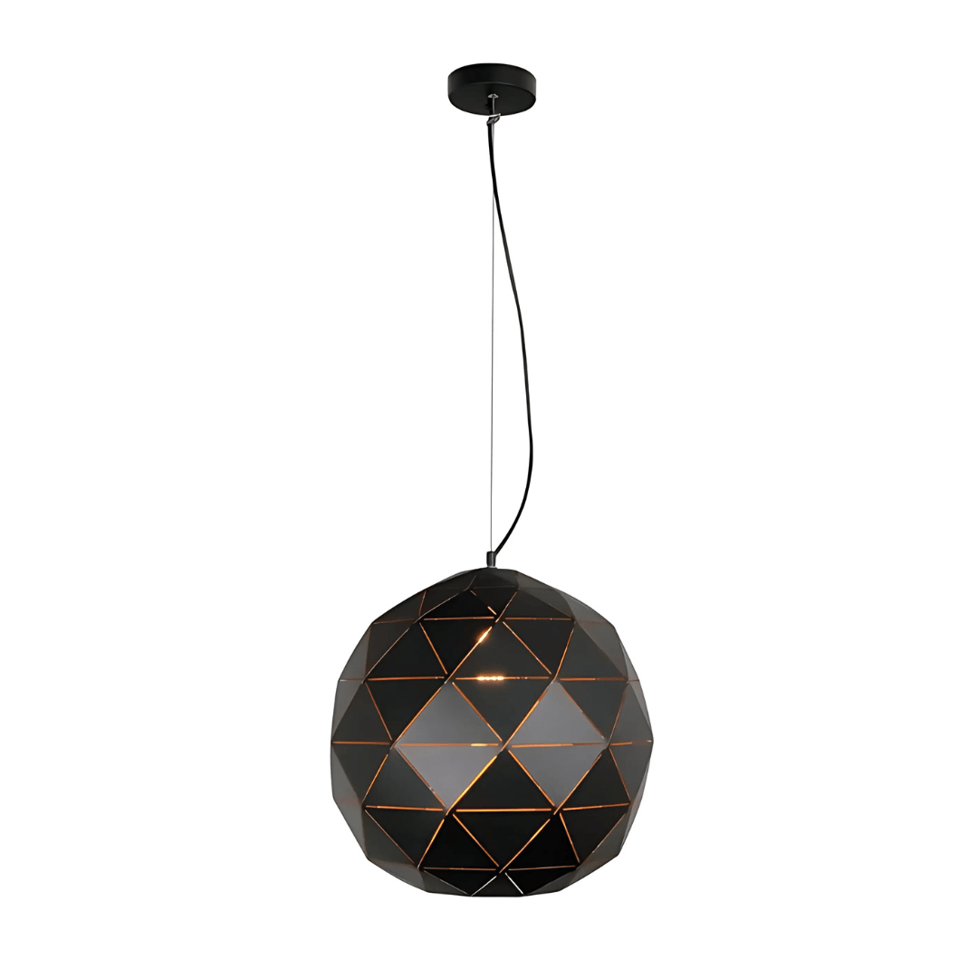 TKLD Pendant & Chandeliers Triangle Black Pattern Metal Laser Pendant Ceiling Light - 40W