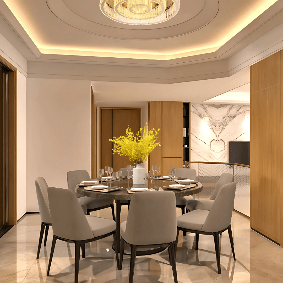 TKLD Pendant & Chandeliers Triple Nested Ring Crystal Flush Ceiling Chandelier Light with Remote Control - 48W