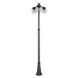 TKLD Outdoor Lighting Tuela Dark Grey Outdoor Garden Pathway Lamp Post - 3 X 40W