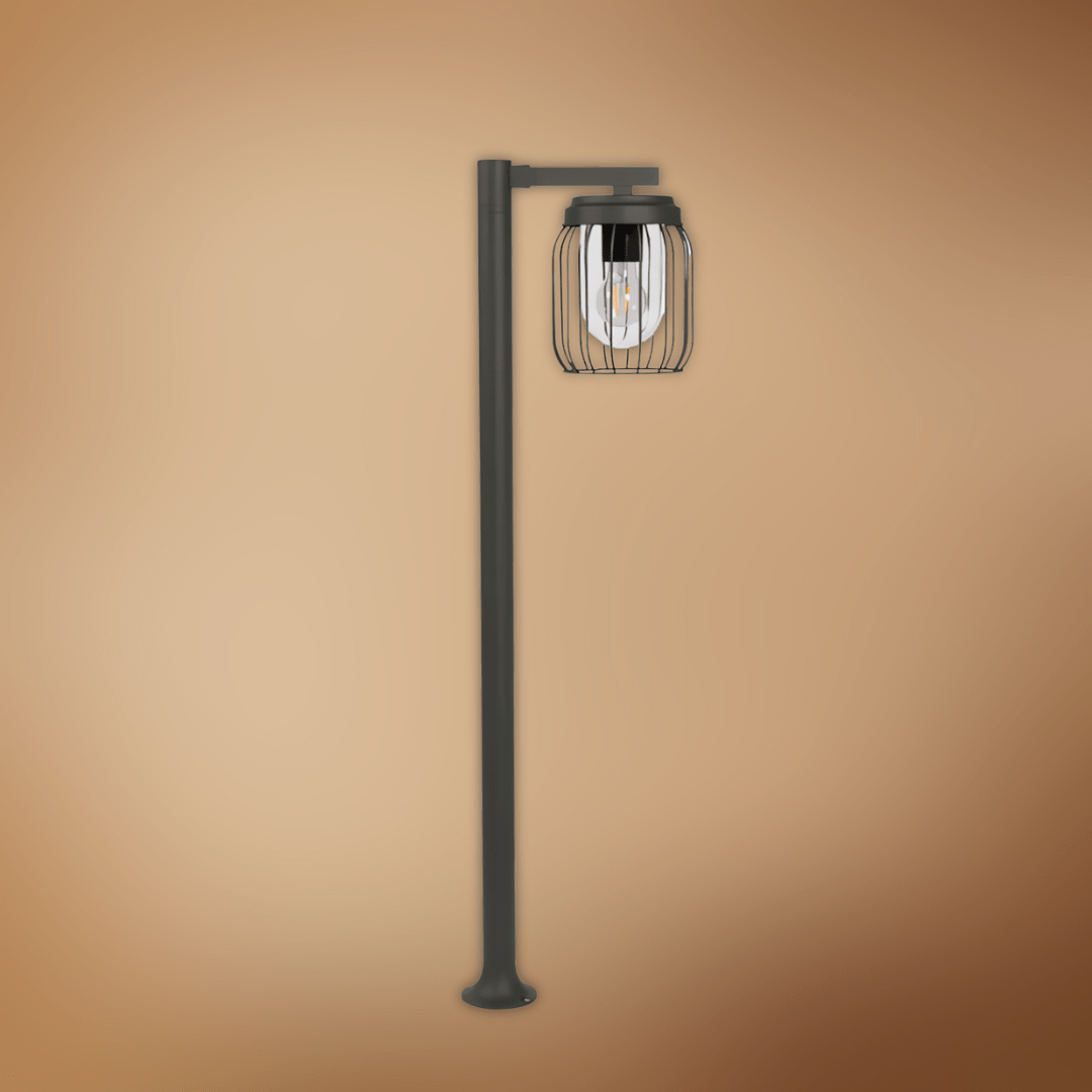 TKLD Outdoor Lighting Tuela Dark Grey Outdoor Pathway Bollard Lawn Light - 40W