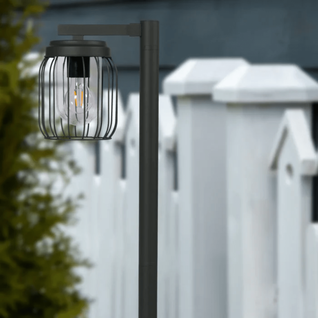 TKLD Outdoor Lighting Tuela Dark Grey Outdoor Pathway Bollard Lawn Light - 40W