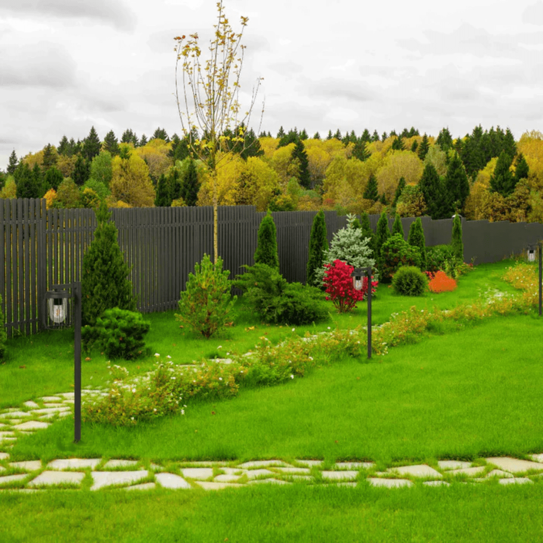 TKLD Outdoor Lighting Tuela Dark Grey Outdoor Pathway Bollard Lawn Light - 40W