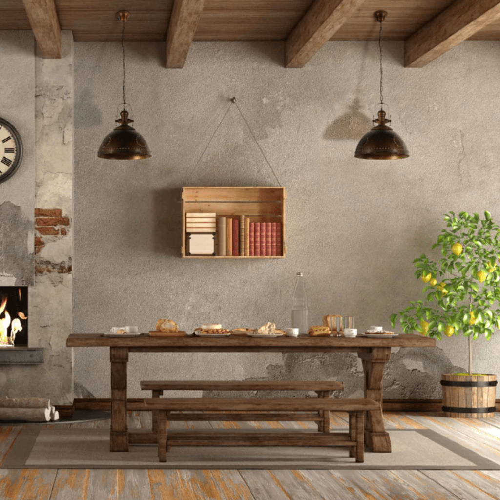 TKLD Pendant & Chandeliers Vintage Industrial Dome Pendant Light with Rivet Detailing