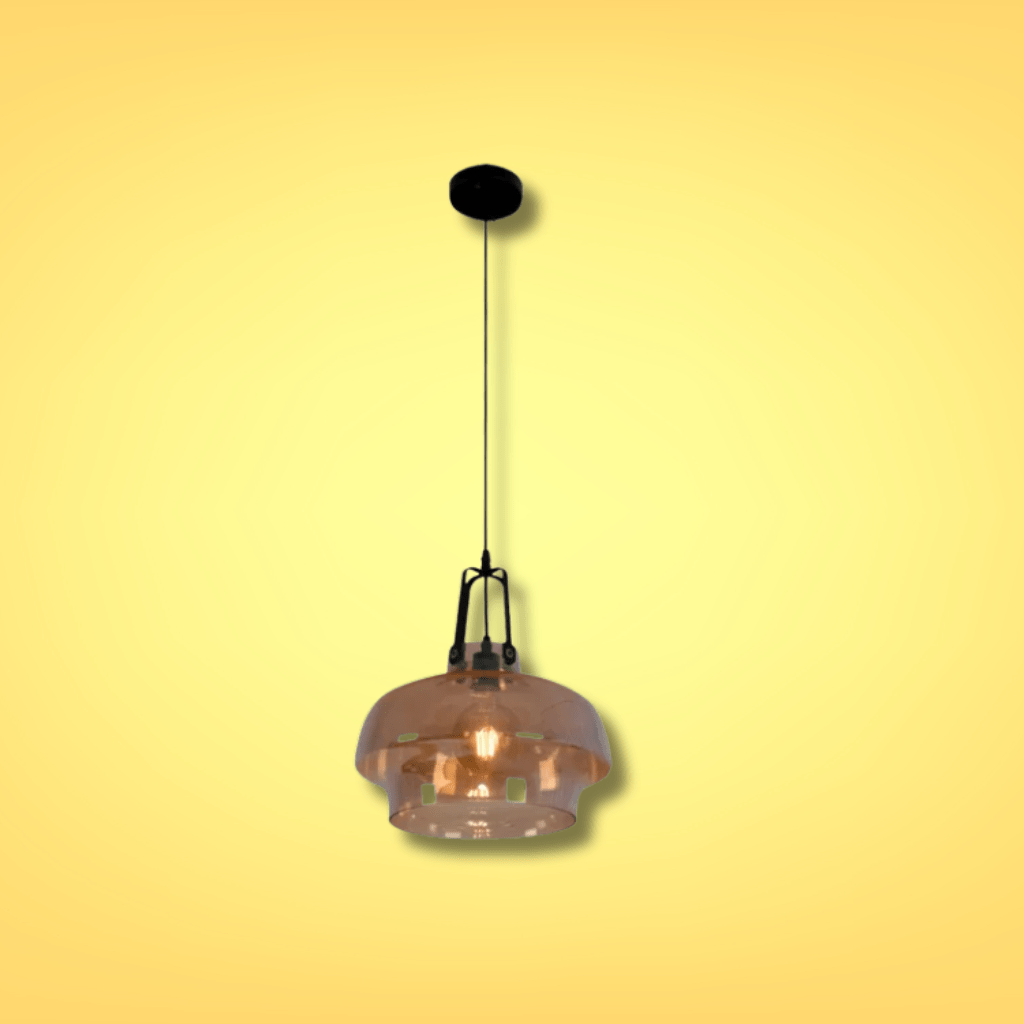 TKLD Pendant & Chandeliers Vintage Industrial Japanese Amber Gaslight Minimalist Glass Pendant Light - D240mm/D330mm/D530mm