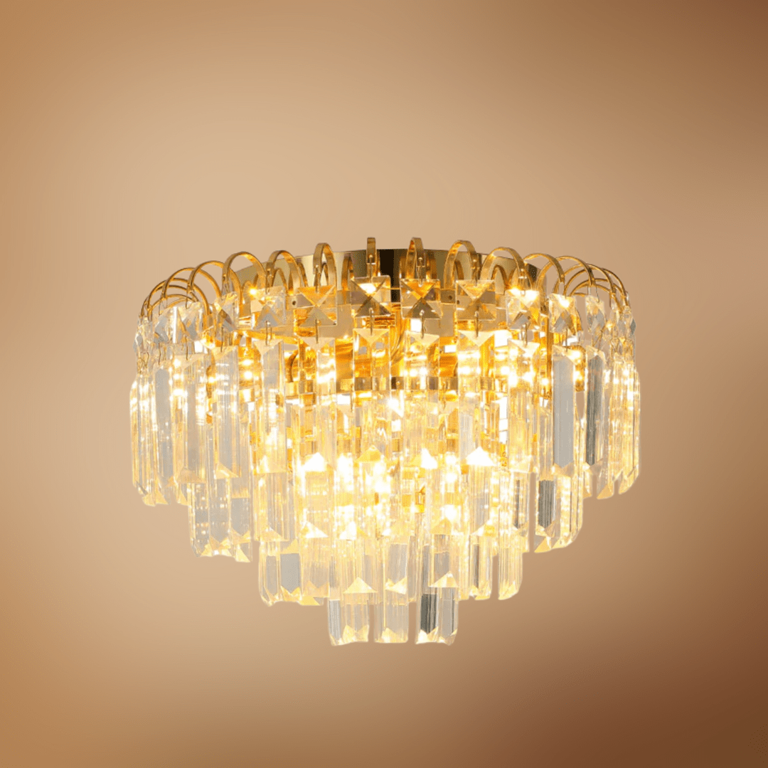 TKLD Pendant & Chandeliers Waterfall Flush Crystal Ceiling Chandelier Light - 40W