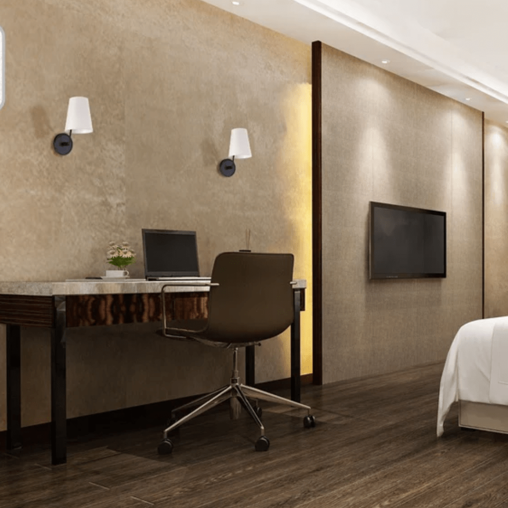 TKLD Wall & Sconce Lights White Fabric Black Metal Body Wall Light E14 Fitting