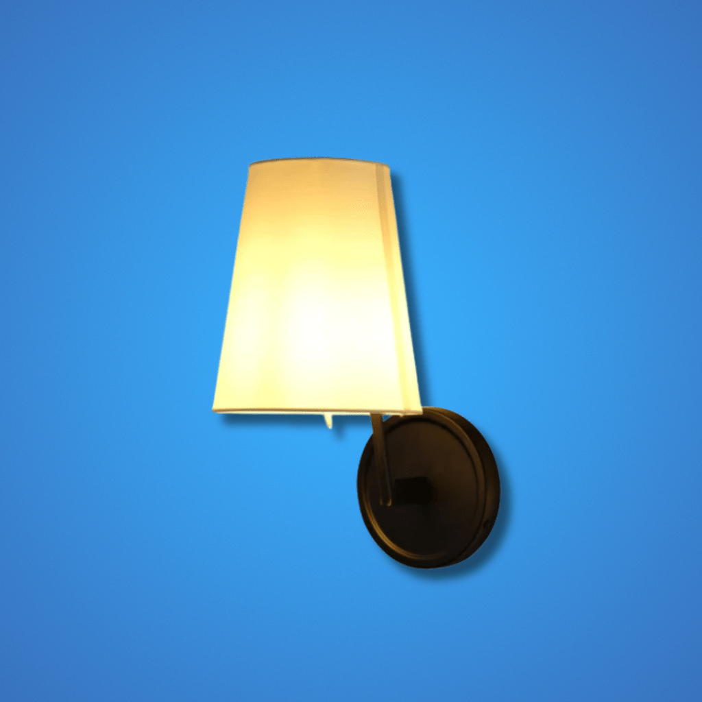 TKLD Wall & Sconce Lights White Fabric Black Metal Body Wall Light E14 Fitting