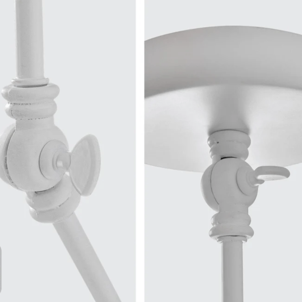 TKLD Pendant & Chandeliers White Metal Hinged Funnel Pendant Ceiling Light E27