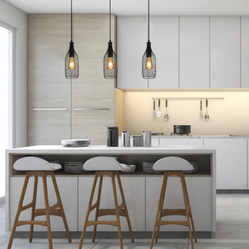 TKLD Pendant & Chandeliers Wire Mesh Industrial Dome Pendant Ceiling Light E27 - Petite/Grand