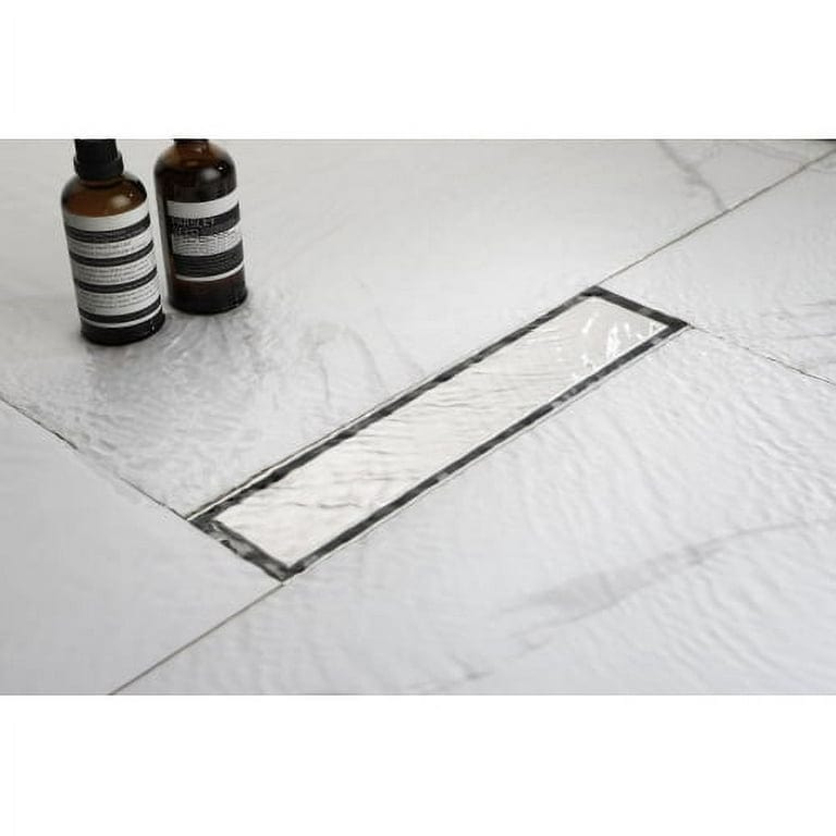 Toplight Bathroom Accessories Stainless Steel Rectangular 12" Shower Floor Drain - S01030BN