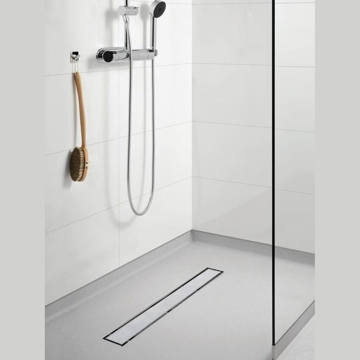 Toplight Bathroom Accessories Stainless Steel Rectangular 24" Shower Floor Drain - S01060BN