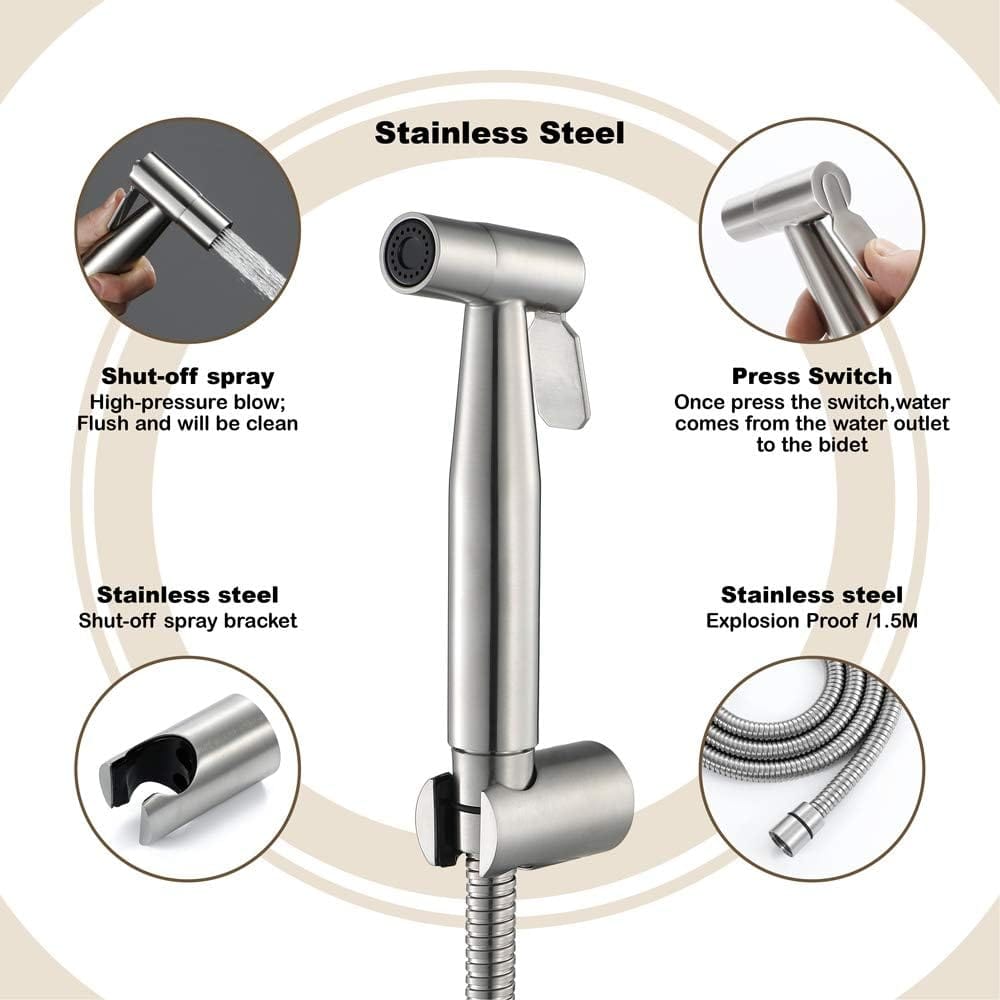 Toplight Shower Set Stainless Steel Toilet Handheld Bidet Sprayer Shattaf - PA5110