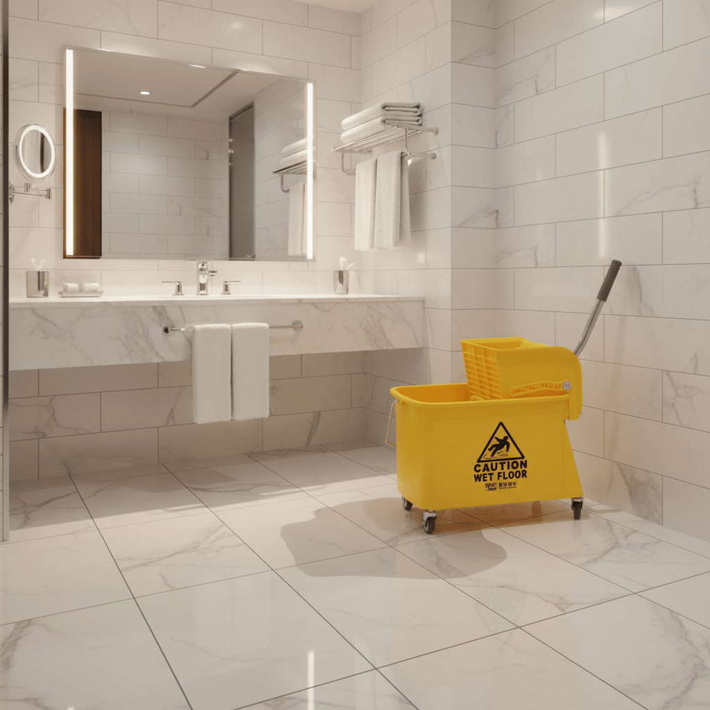 Topmop Cleaning Tools & Accessories Topmop 20L Single-Bucket Mop Trolley with Down-Press Wringer - B-038