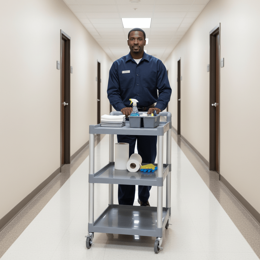 Topmop Cleaning Tools & Accessories Topmop Compact Utility Service Trolley without Bucket - D-013