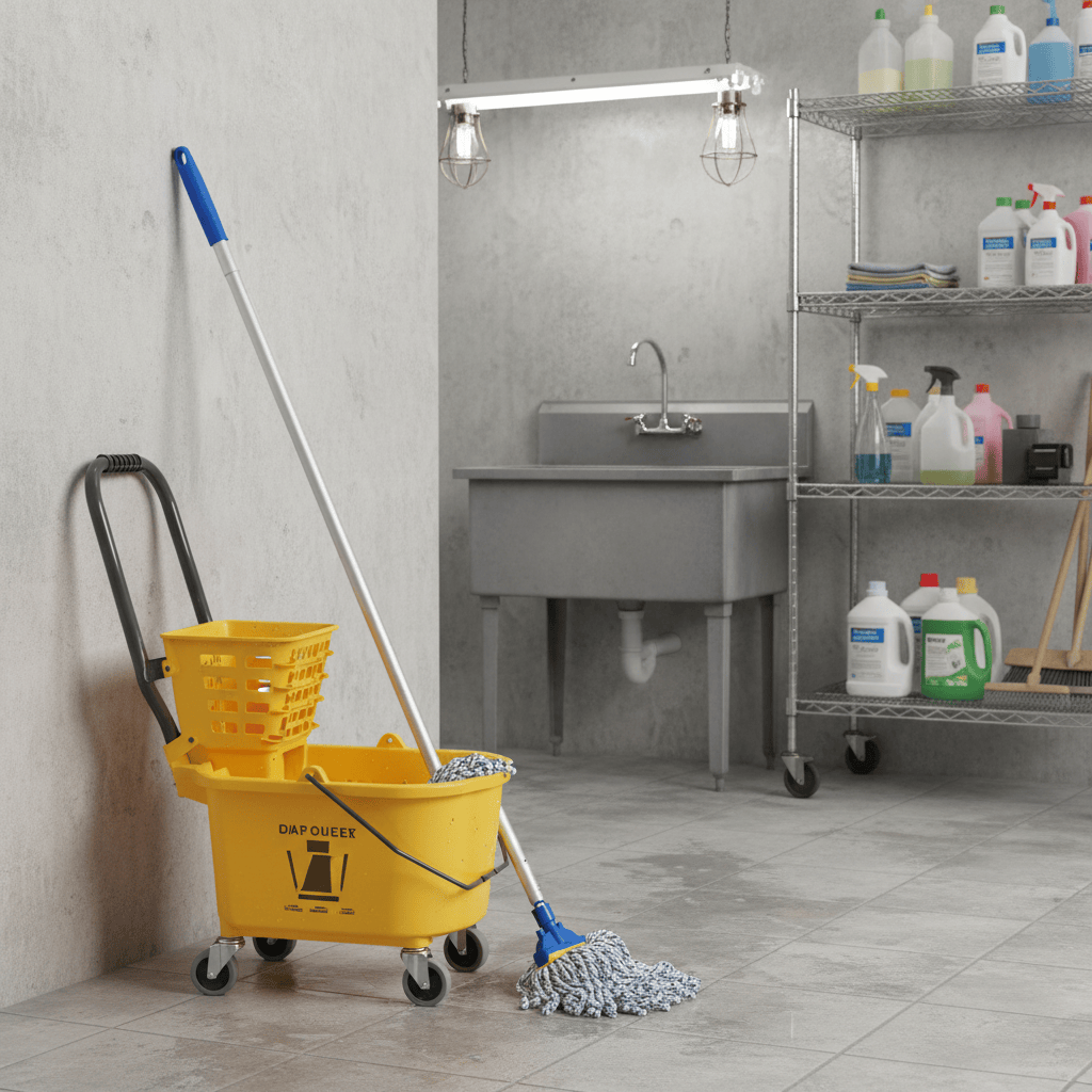 Topmop Cleaning Tools & Accessories Topmop Luxury Wet Mop Set with Clip and 1.25m Handle - C-013