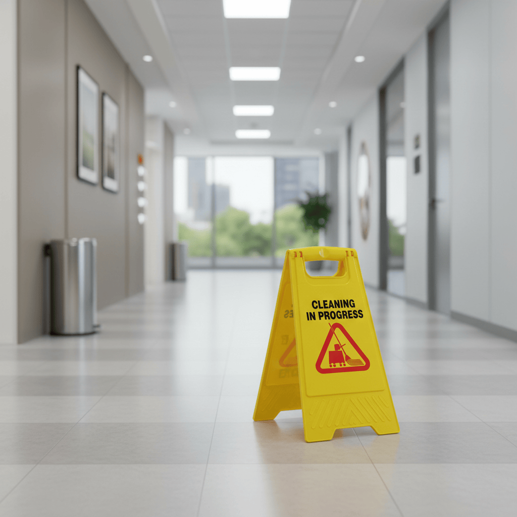 Topmop Cleaning Tools & Accessories Topmop PP Double-Sided Cleaning in Progress Sign Board - B-140