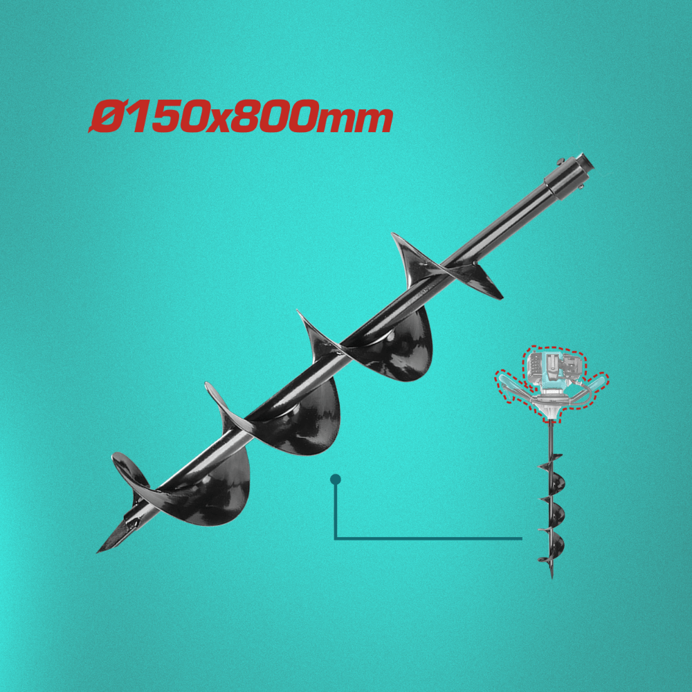 Total Auger Total 150 x 800mm Earth Auger Bits - TEA55221-2