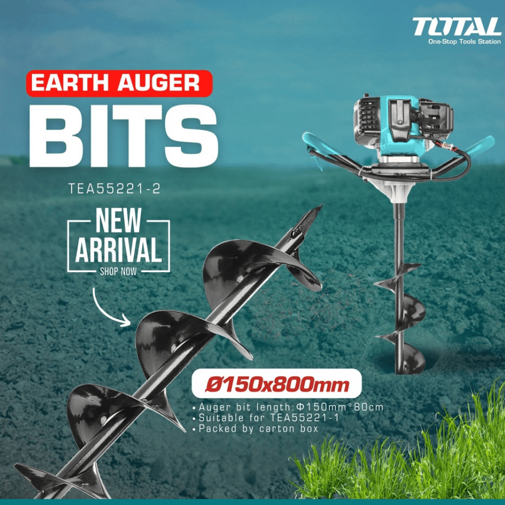 Total Auger Total 150 x 800mm Earth Auger Bits - TEA55221-2