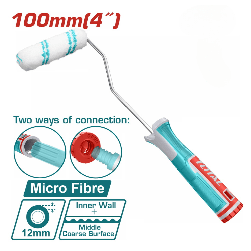 Total Paint Tools & Equipment Total 4" Mini Roller Cylinder Brush - THT8541D