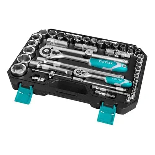 Total Sockets & Hex Keys Total 44 Pcs 1/4"&1/2" Socket Set - THT421441