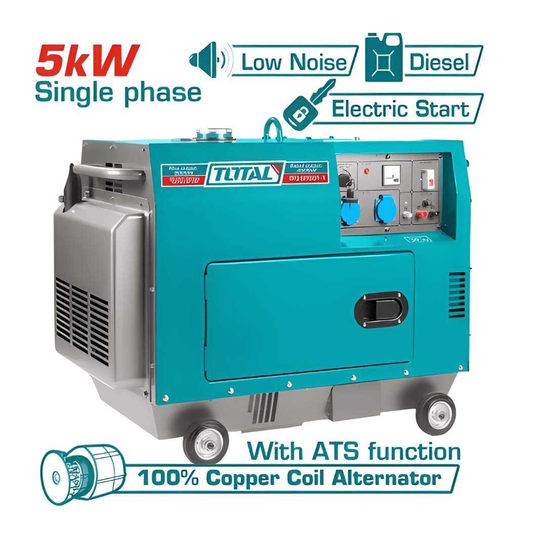Total Generator Total 5kW Silent Diesel Generator – TP250001-1