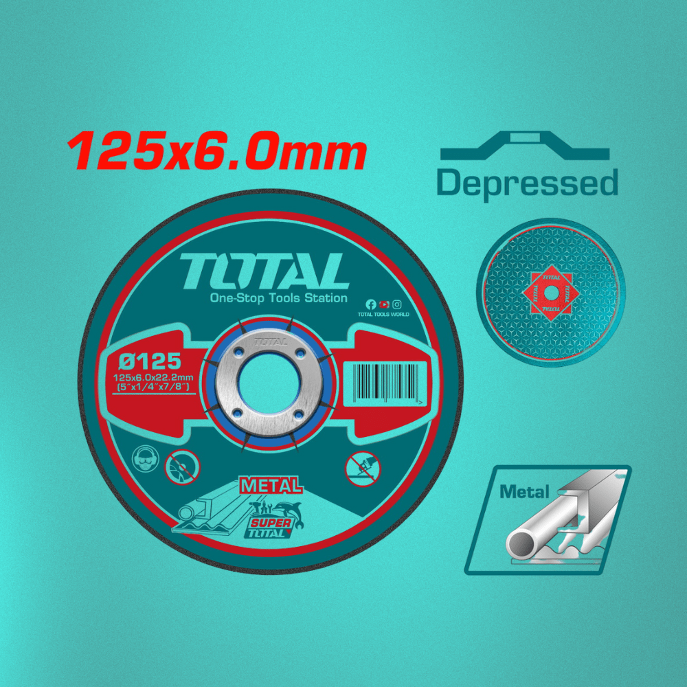 Total Grinding & Cutting Wheels Total Abrasive Metal Cutting Disc 125 x 6.0mm - TAC2231251