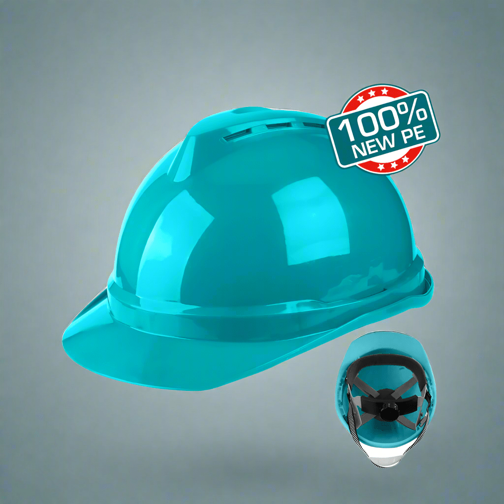 Total Safety Helmets Total Blue Safety Helmet with Ribbon Chin Strap - TSP2601