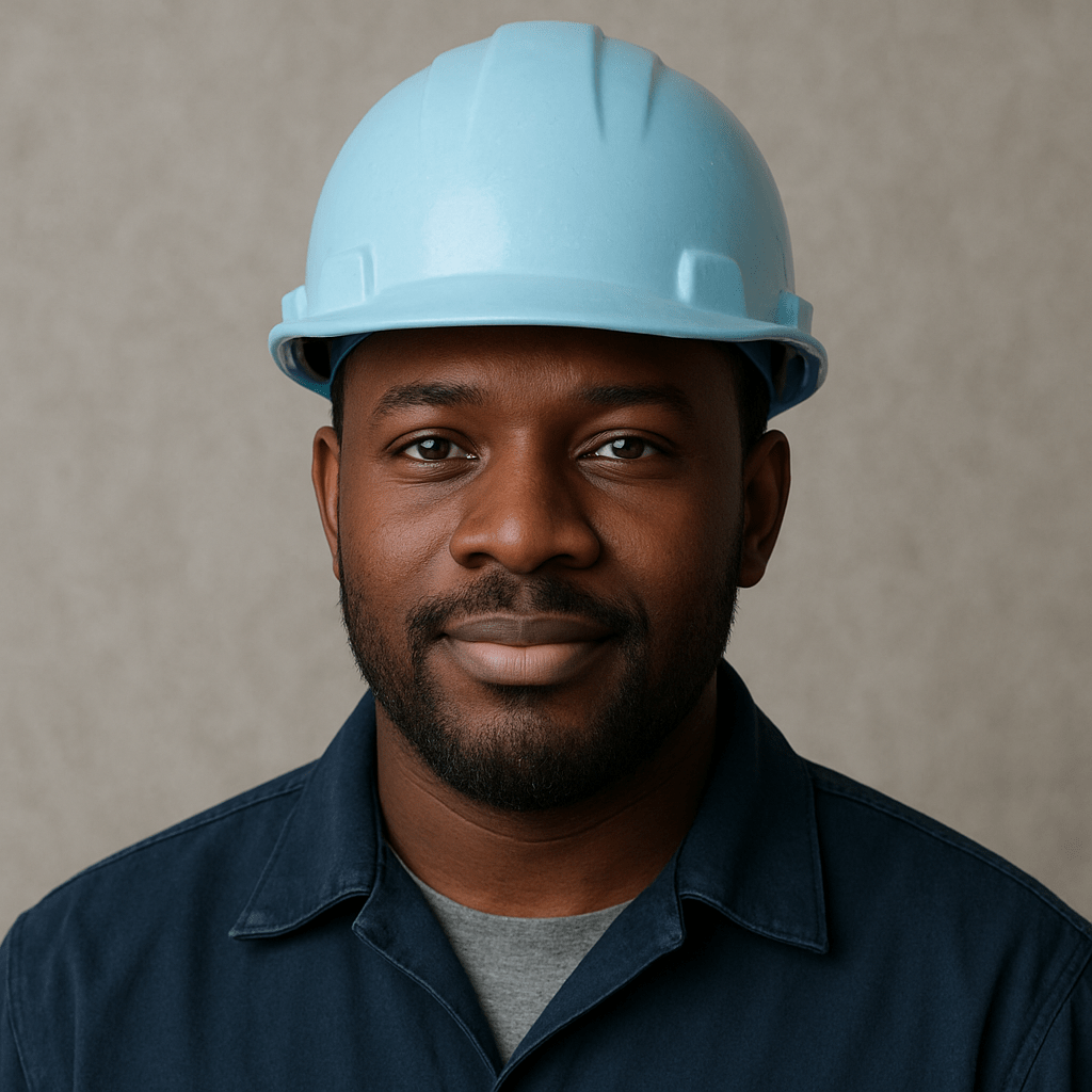 Total Safety Helmets Total Blue Safety Helmet with Ribbon Chin Strap - TSP2601