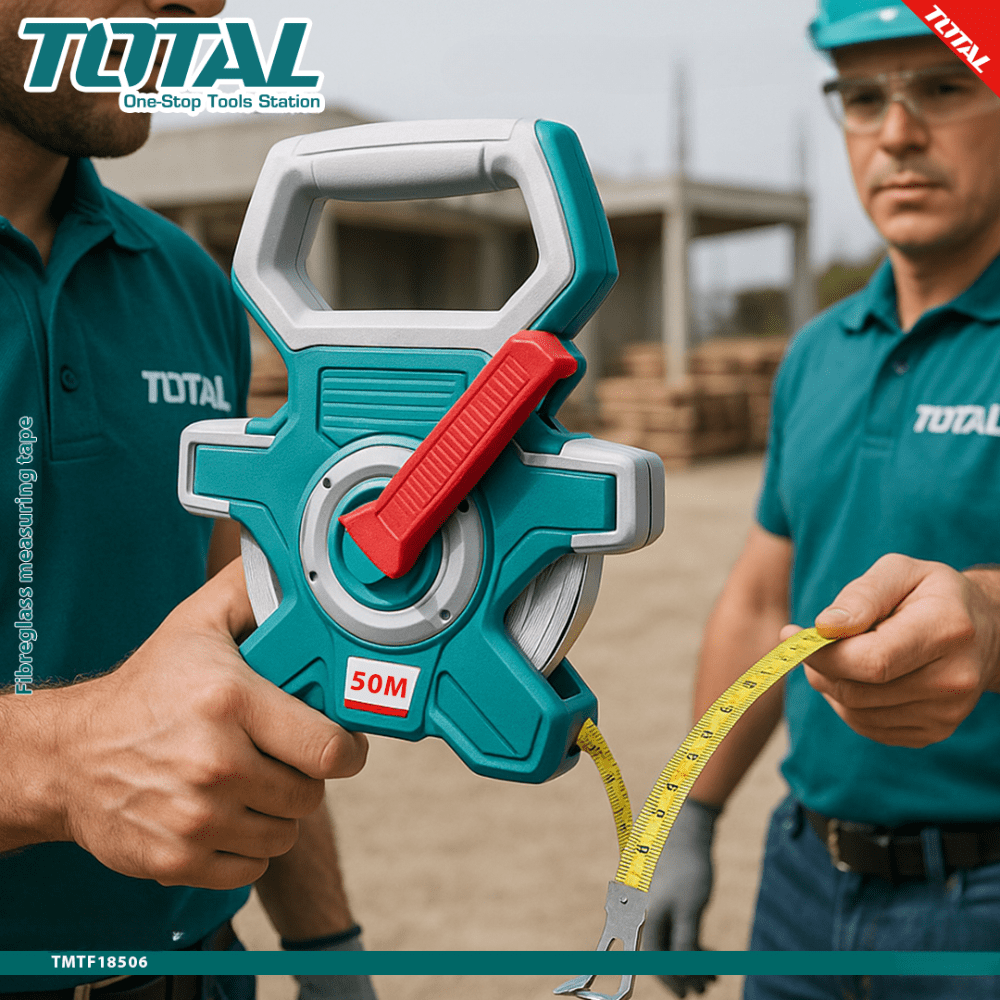Total Tape Measure Total Fibreglass Measuring Tape 50mx15mm - TMTF18506