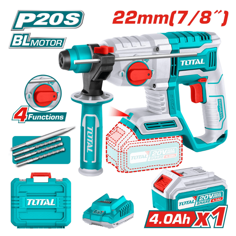 Total Drill Total Lithium-Ion Cordless Rotary Hammer - TRHLI202081