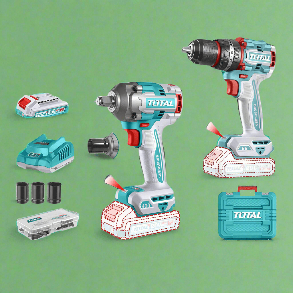 Total Power Tool Combo Kit Total Lithium-Ion Cordless Two Pieces Combo Kit - TCKLI20275