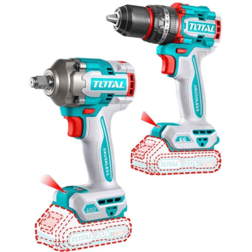 Total Power Tool Combo Kit Total Lithium-Ion Cordless Two Pieces Combo Kit - TCKLI20275