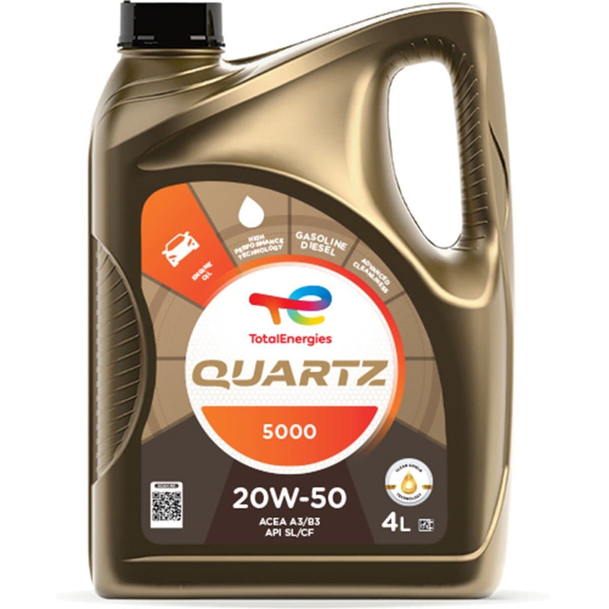 Total Engine Oils & Vehicle Fluids Total Quartz 5000 Engine Oil 1L/4L - 20W-50
