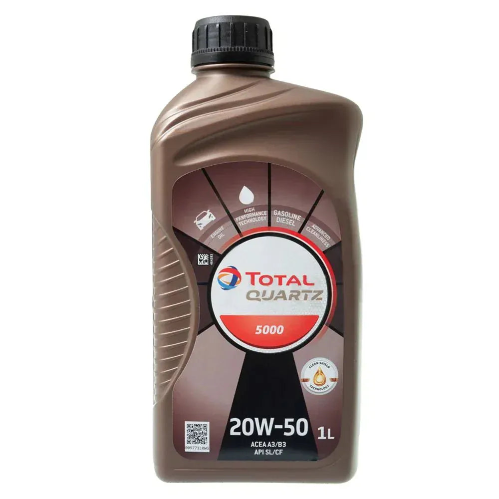 Total Engine Oils & Vehicle Fluids Total Quartz 5000 Engine Oil 1L/4L - 20W-50