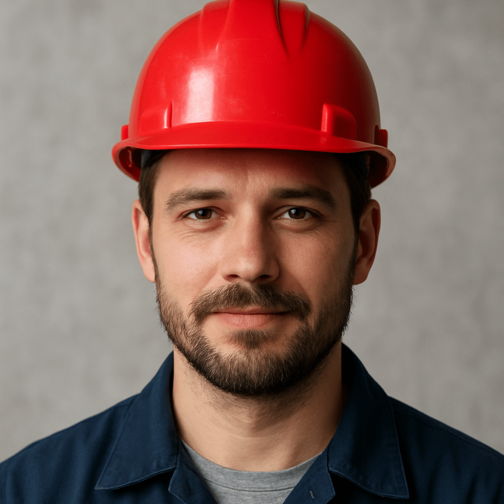 Total Safety Helmets Total Red Safety Helmet with Ribbon Chin Strap - TSP2604