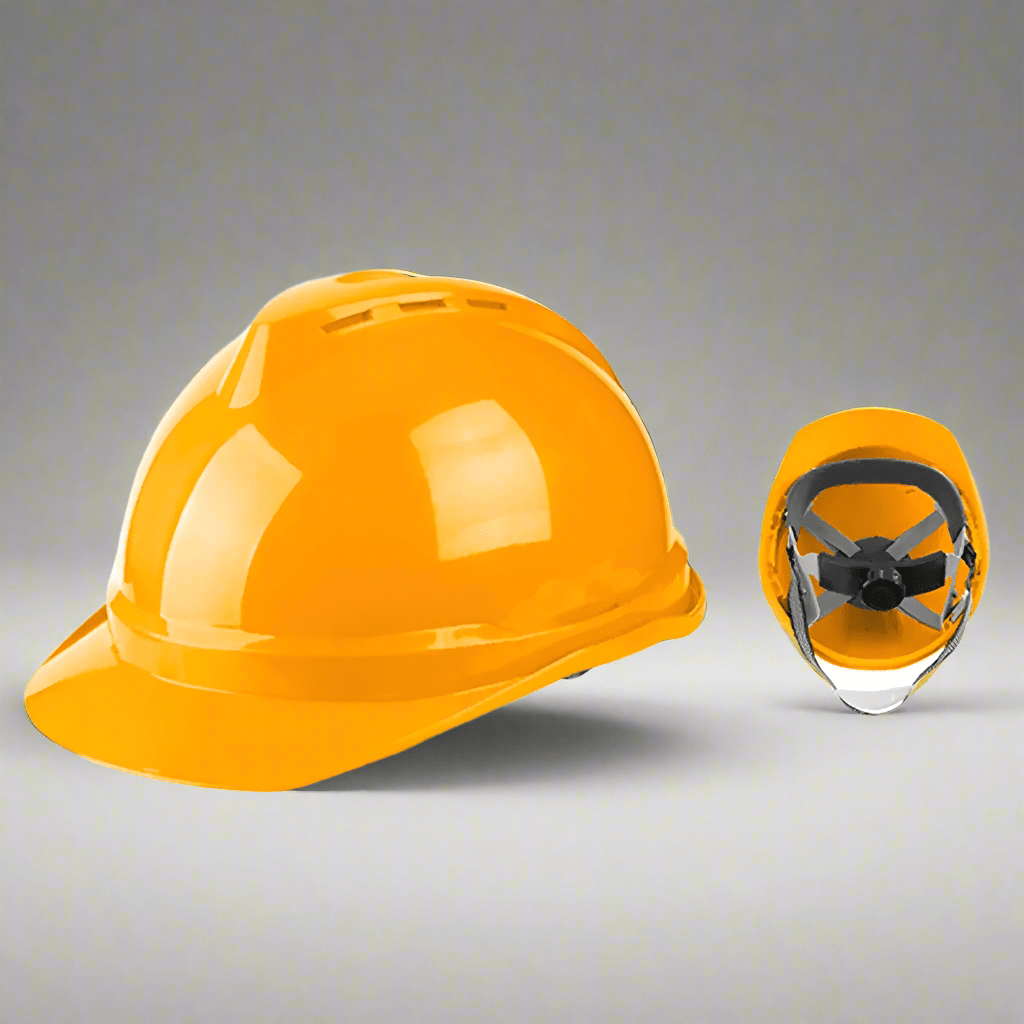 Total Safety Helmets Total Yellow Safety Helmet with Ribbon Chin Strap - TSP2603